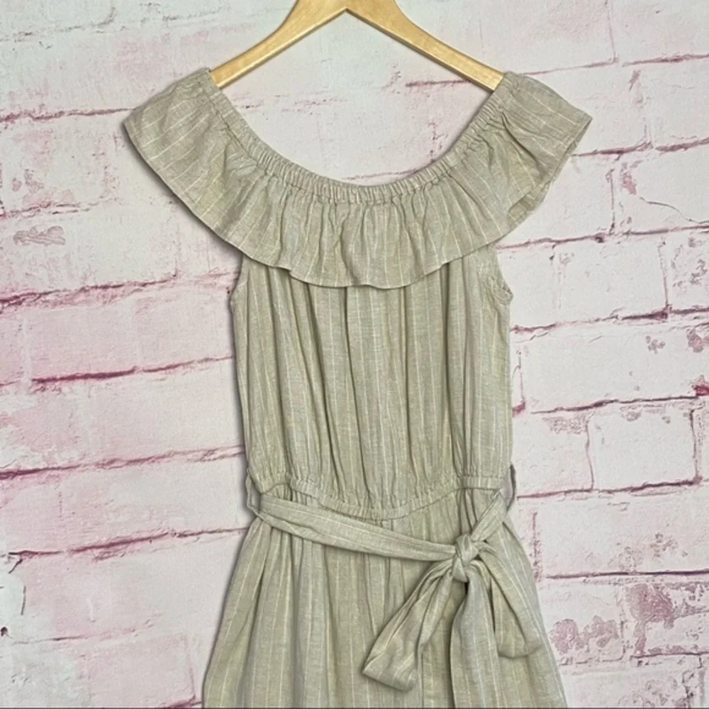 UNIVERSAL THREAD Beige Off the Shoulder Jumpsuit